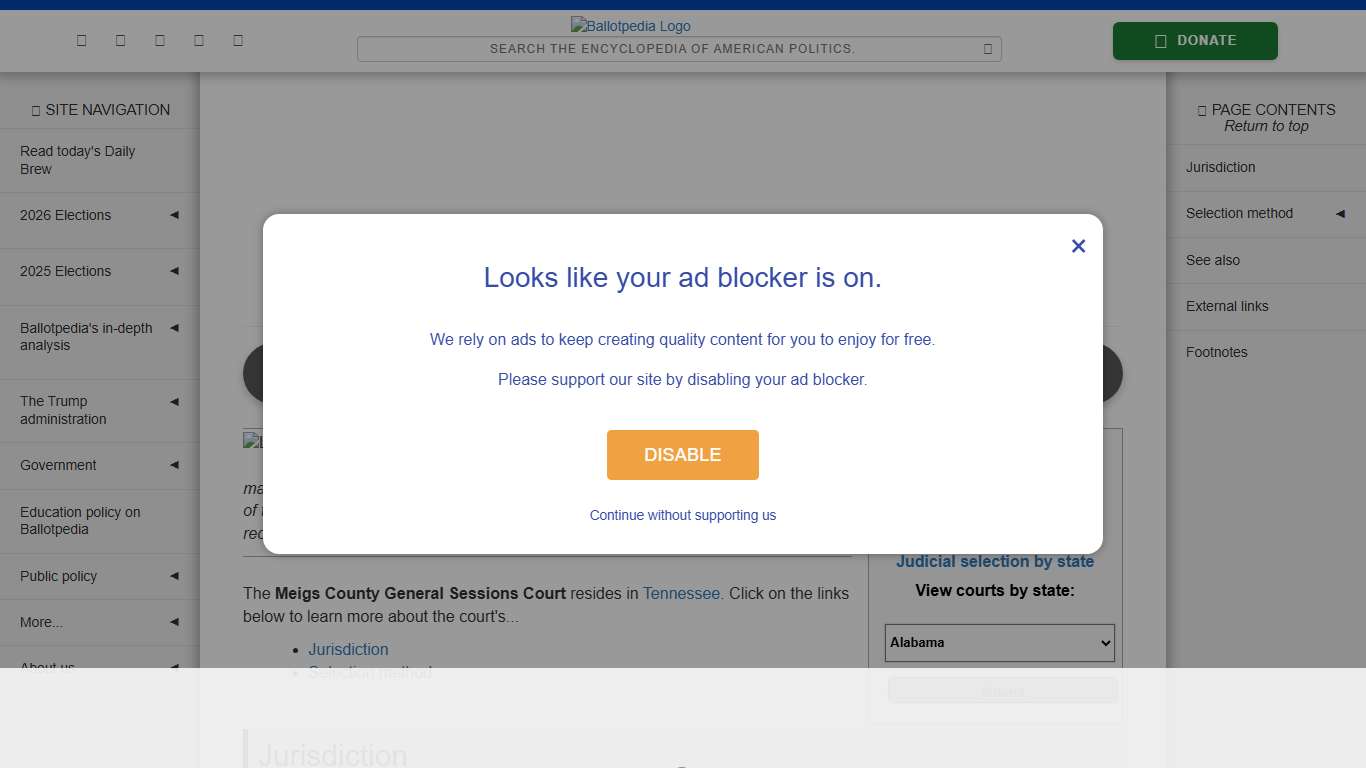 Meigs County General Sessions Court, Tennessee - Ballotpedia